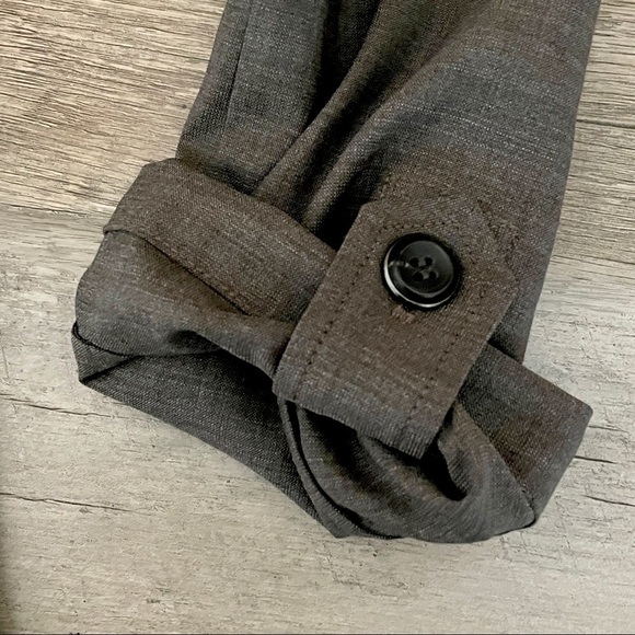 W By Worth Wool & Silk Roll Tab Taupe Lightweight Fitted Blazer Jacket Size 2 - Picture 6 of 10